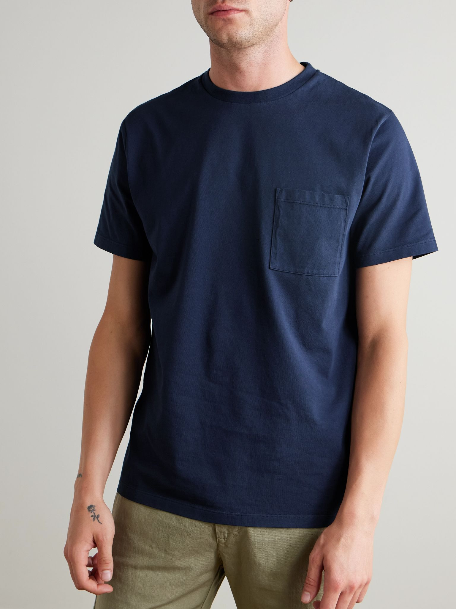 Cotton-Jersey T-Shirt Navy - 3