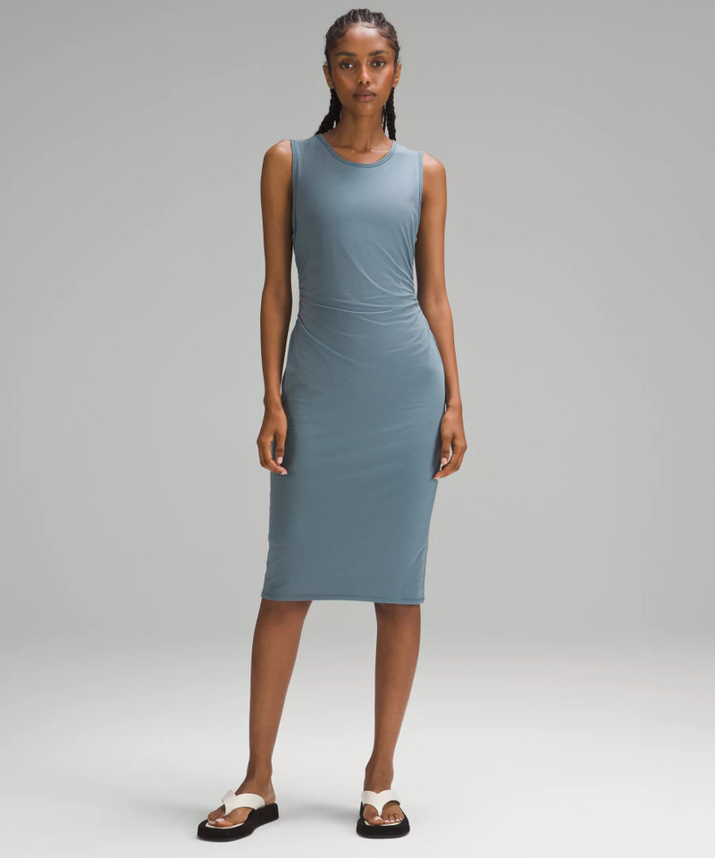 Shirred Cotton Midi Tank Dress 1