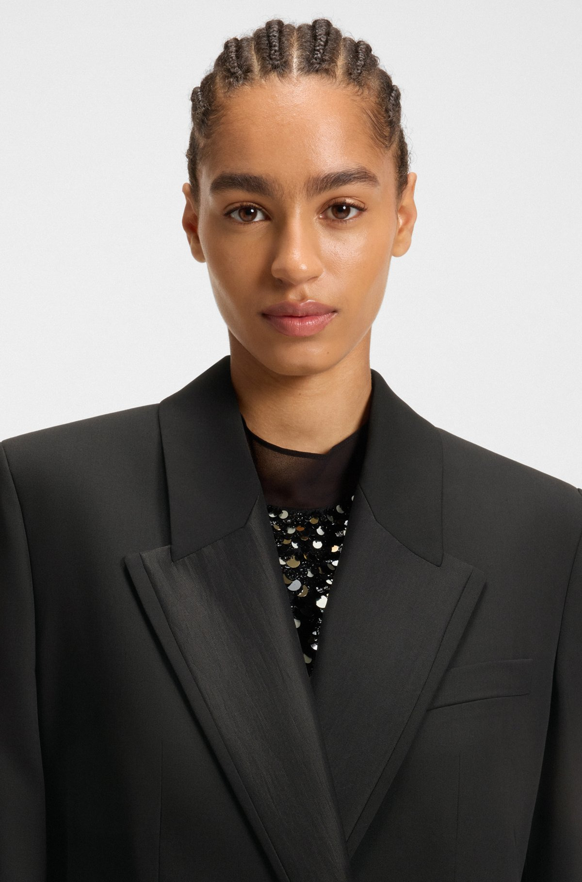 RELAXED-FIT TUXEDO BLAZER IN VIRGIN-WOOL TWILL - 5