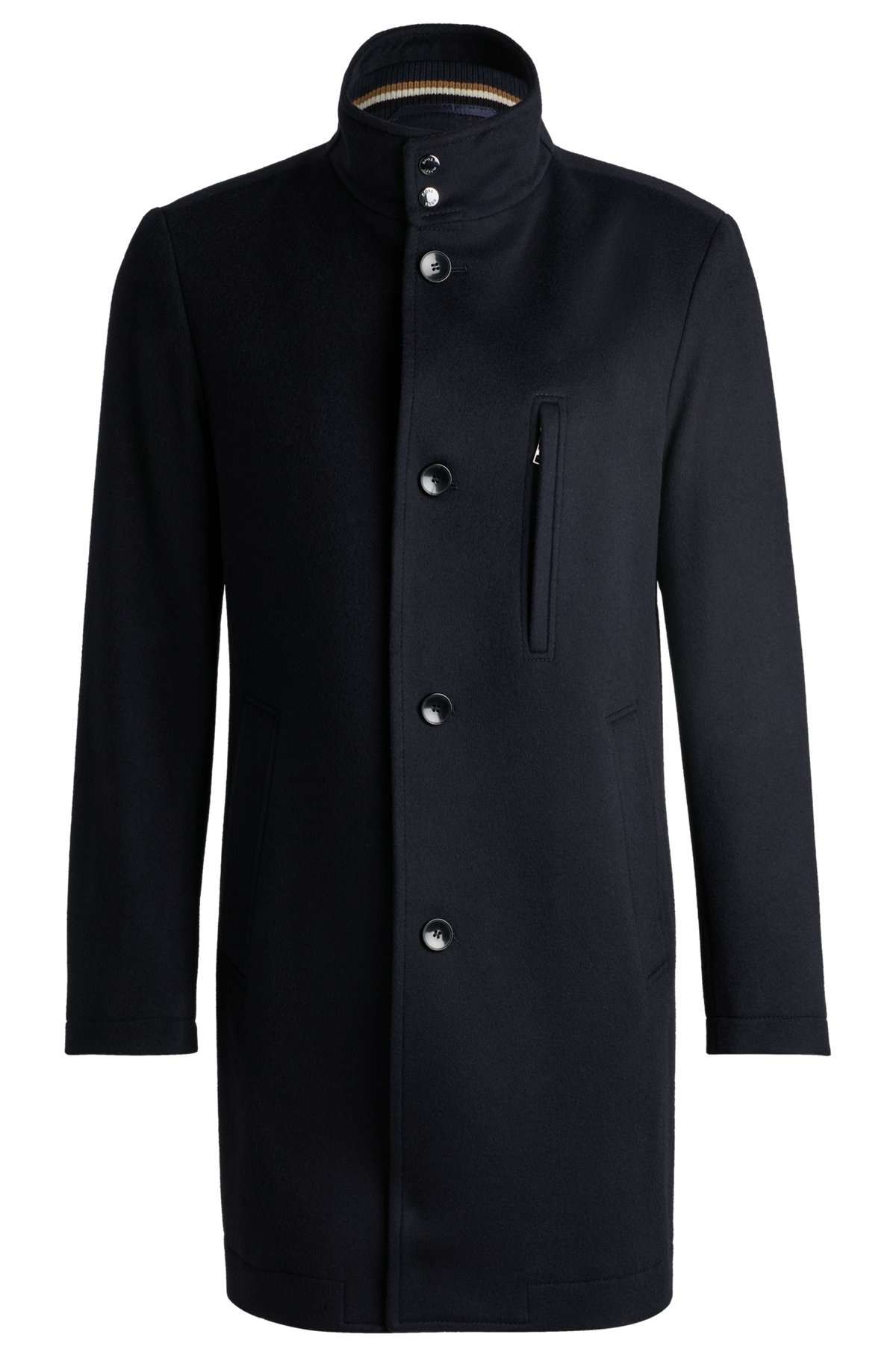 SLIM-FIT COAT IN WOOL AND CASHMERE - 1