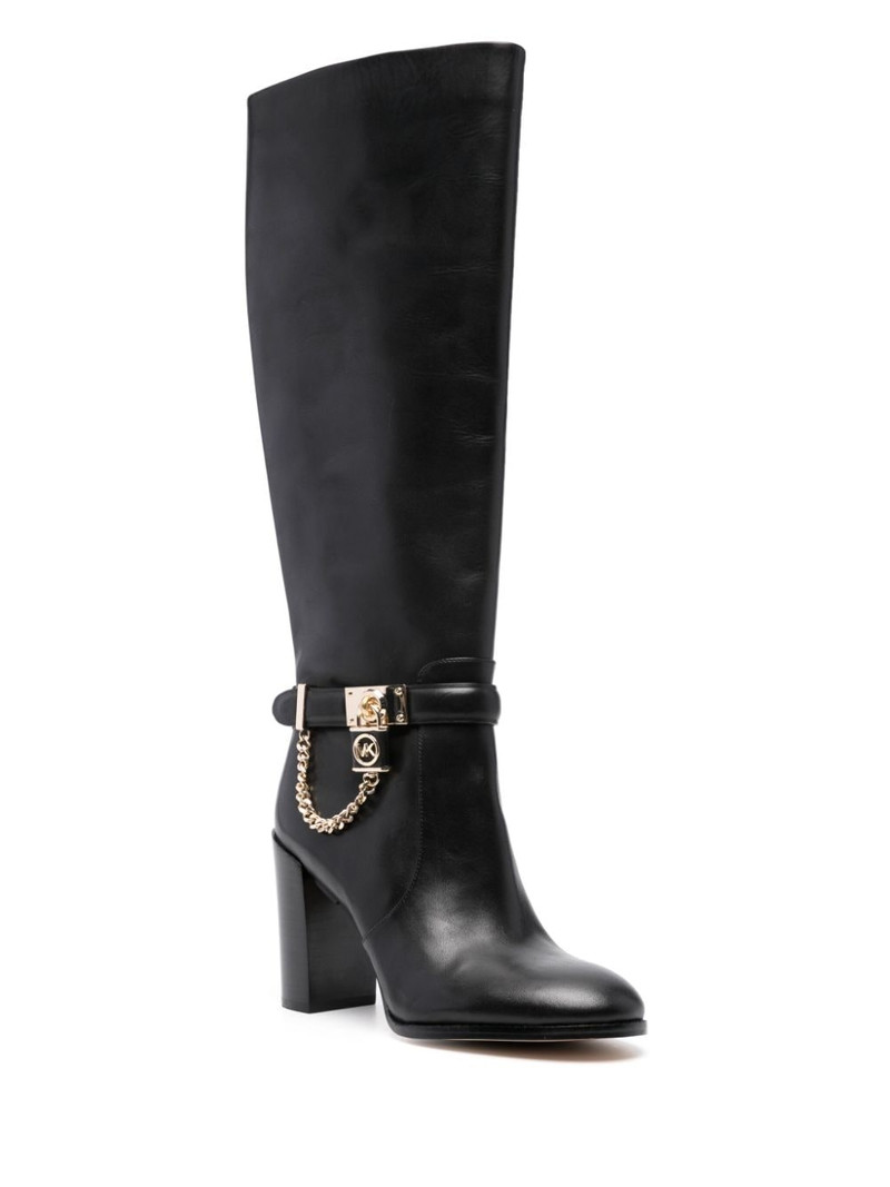 MICHAEL KORS Hamilton 100mm leather boots outlook