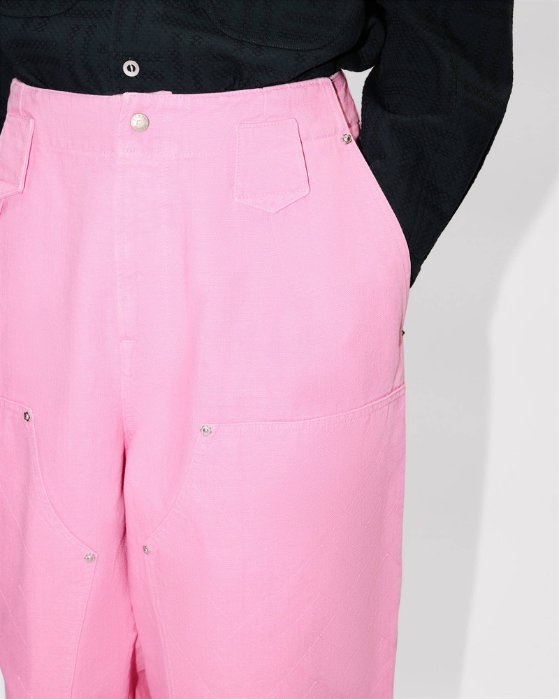 'KENZO Weave' double knee pants in washed cotton 6