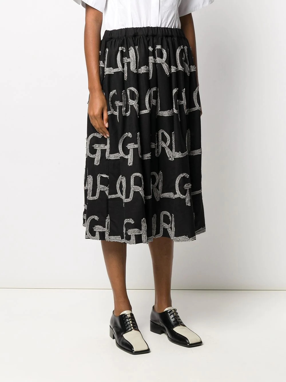 appliqué midi skirt - 3