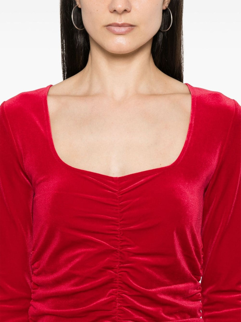 velvet ruched mini dress 5