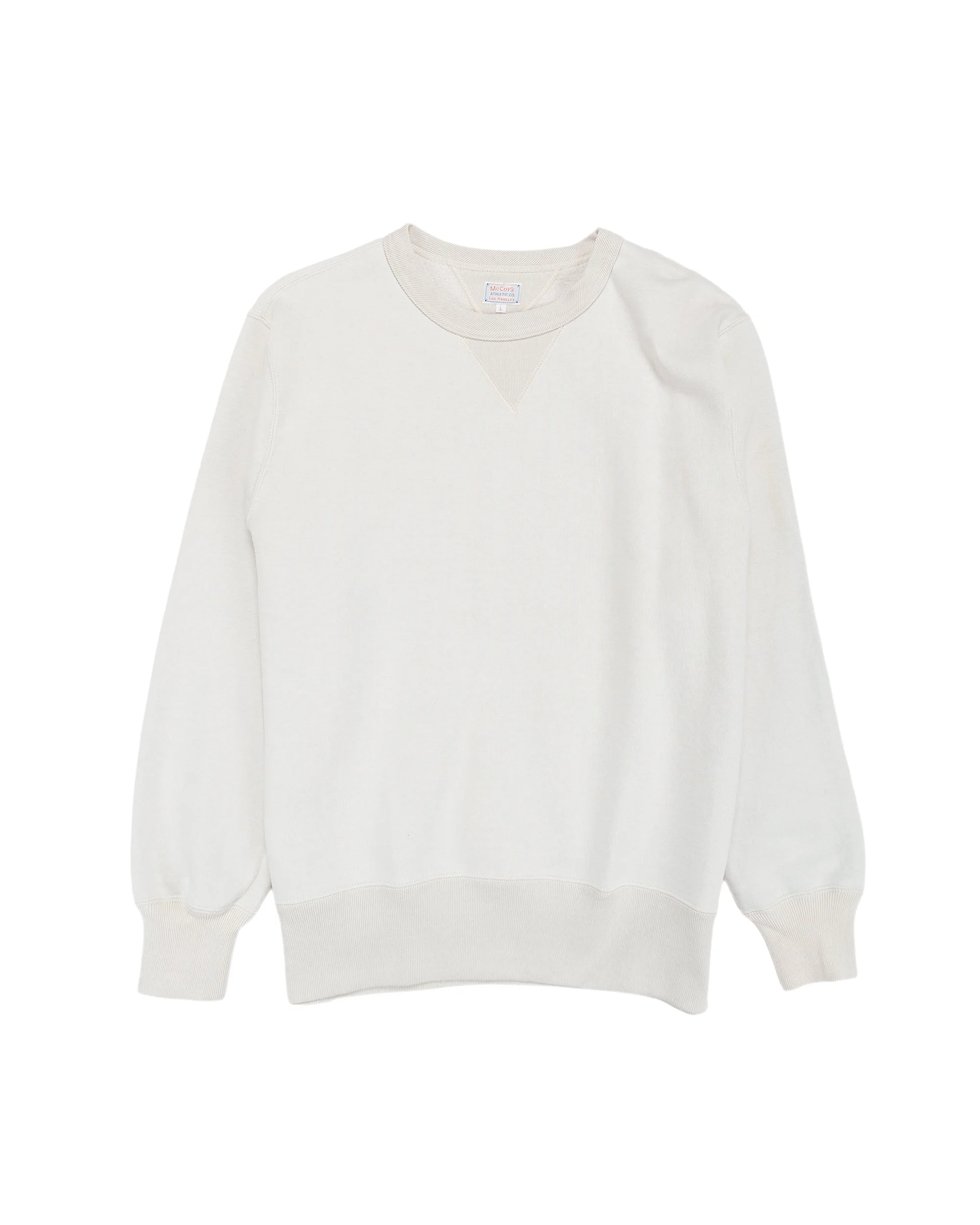 The Real McCoy’s MC24113 10 Oz. Loopwheel Crewneck Sweatshirt Milk - 1