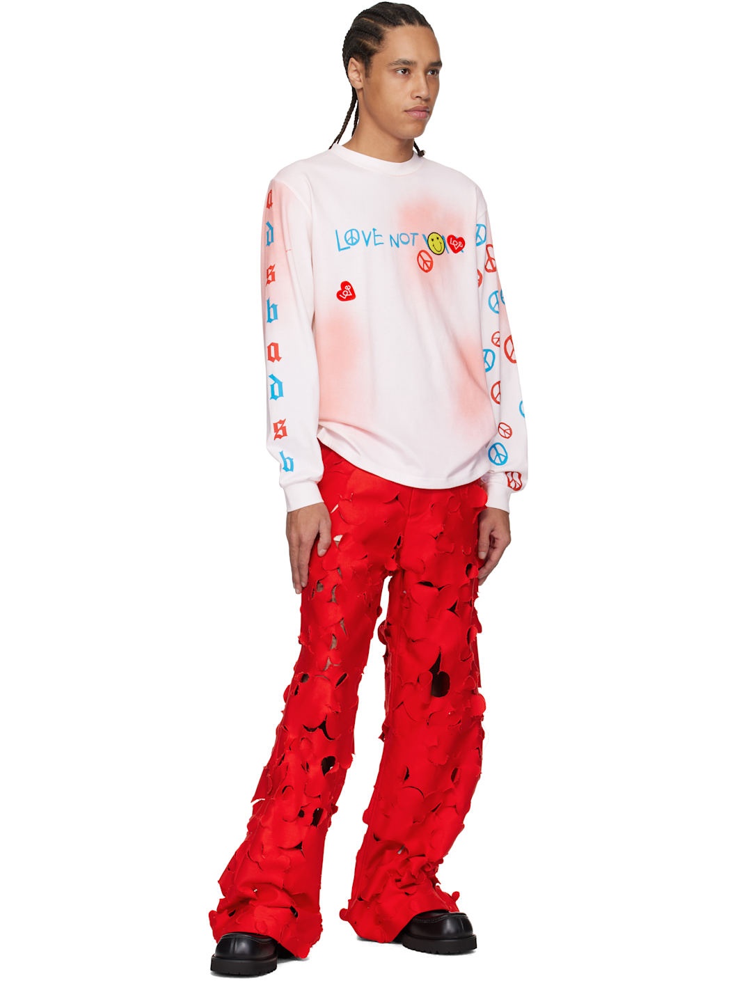 White & Pink Love L/S T-shirt - 4