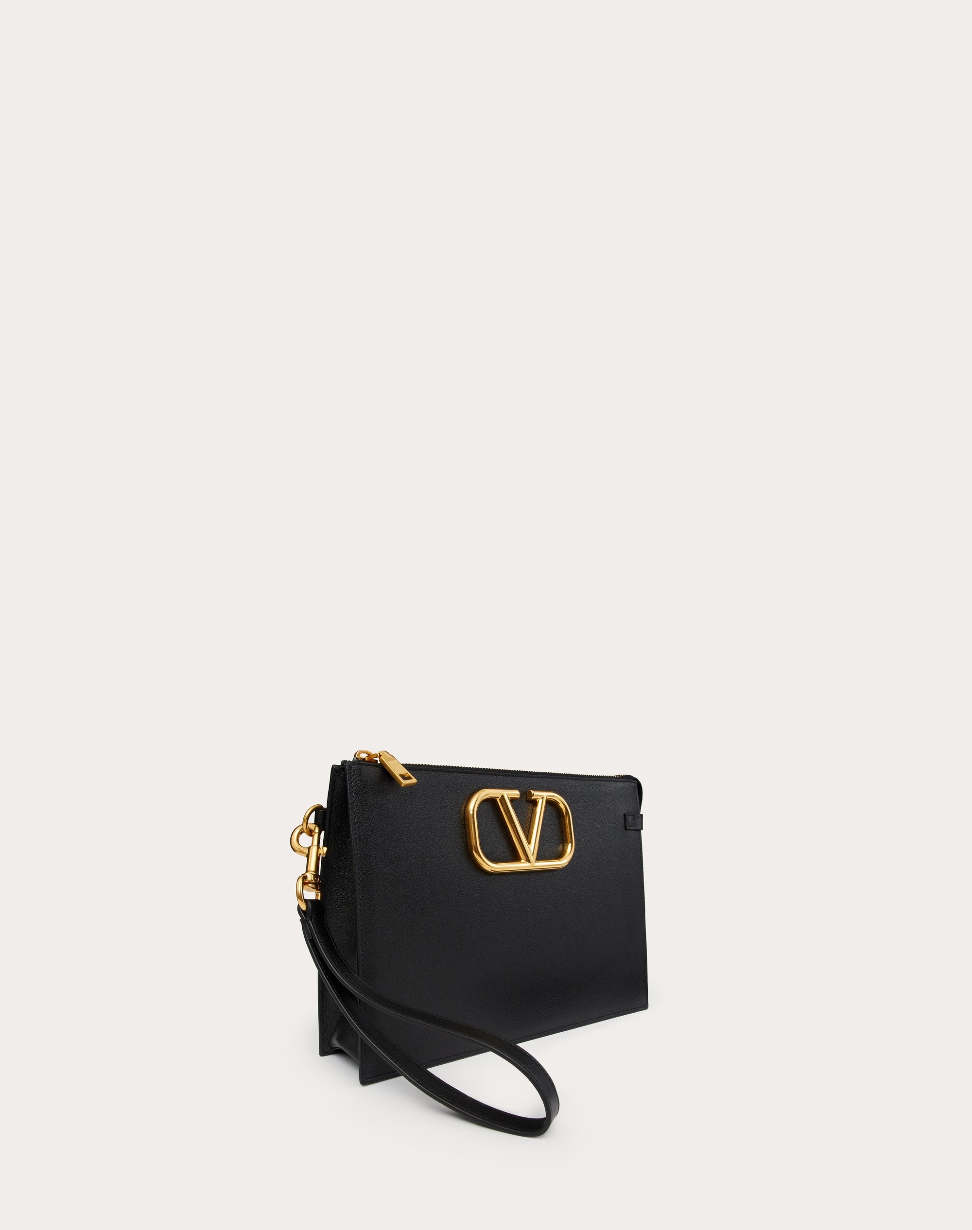 VLOGO SIGNATURE CALFSKIN POUCH - 2