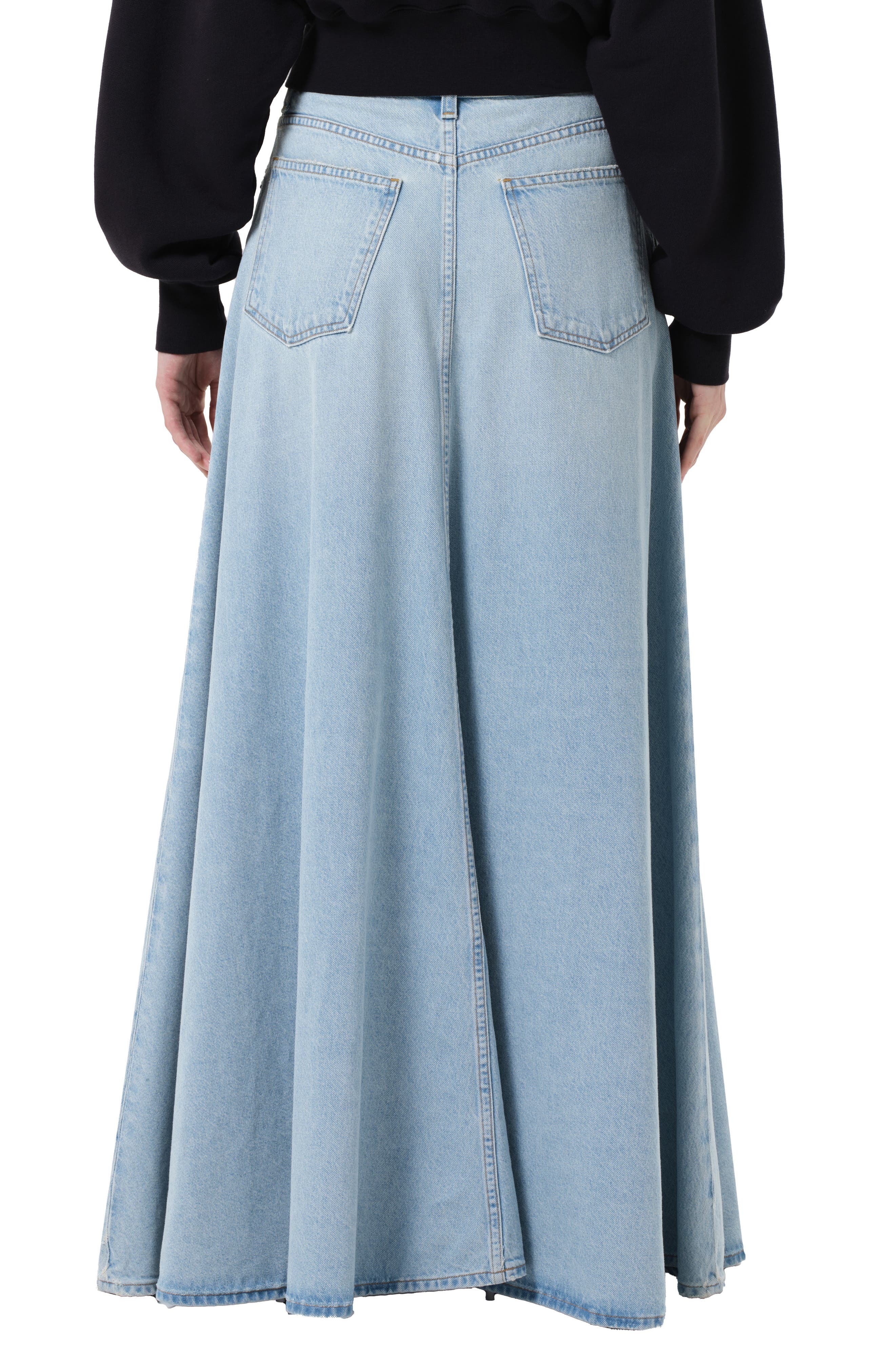 AGOLDE Odin Denim A-Line Maxi Skirt in Lost at Nordstrom - 2