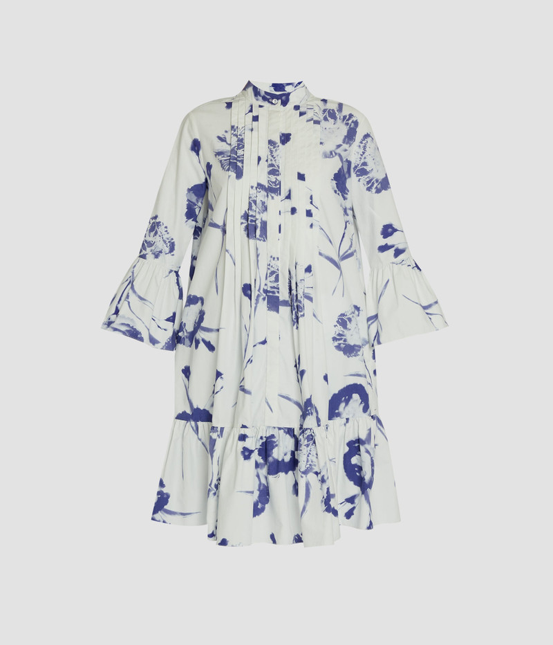 3/4 SLEEVE MINI DRESS WITH TIER HEM 1
