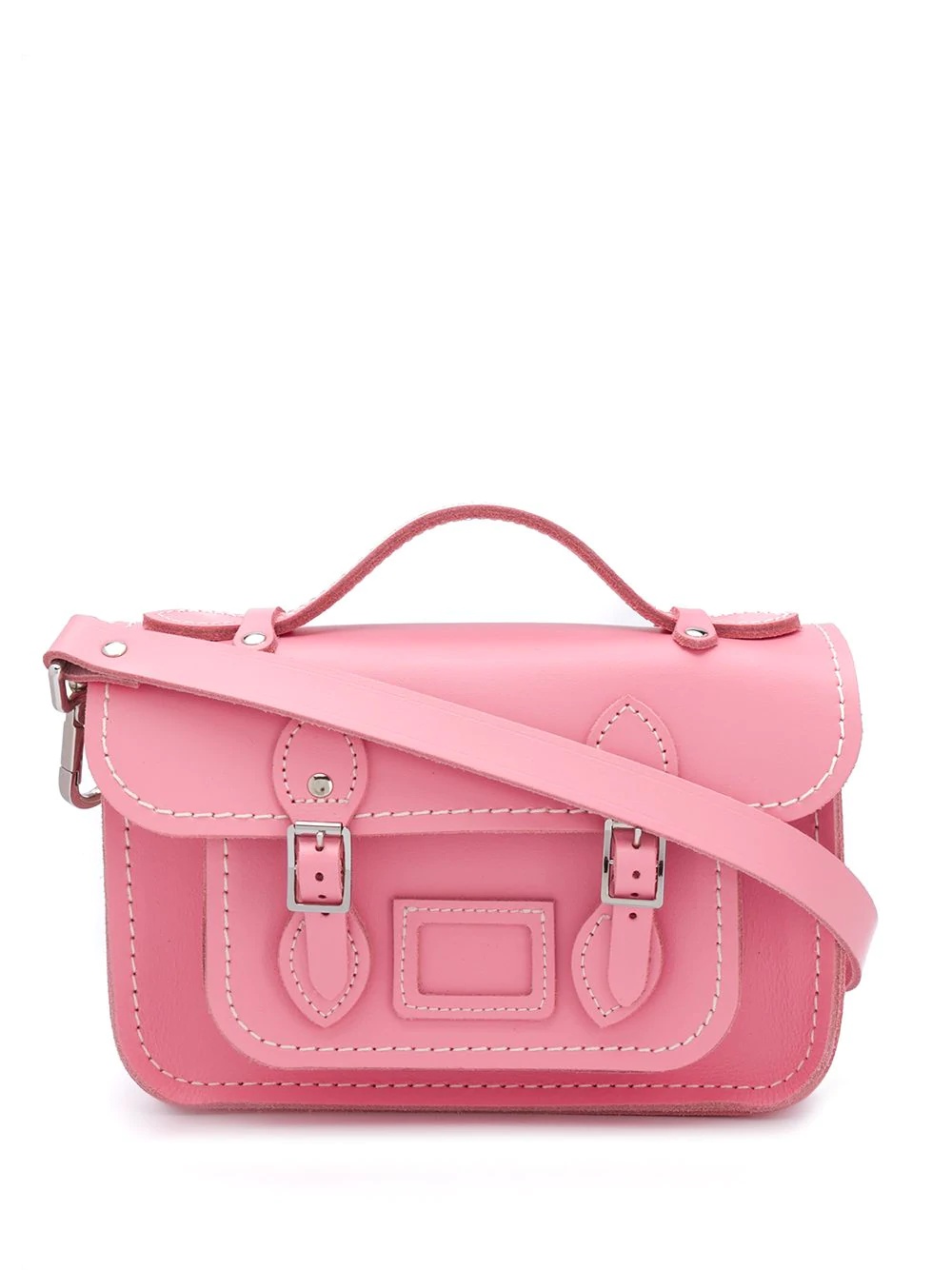 contrast stitch satchel - 1