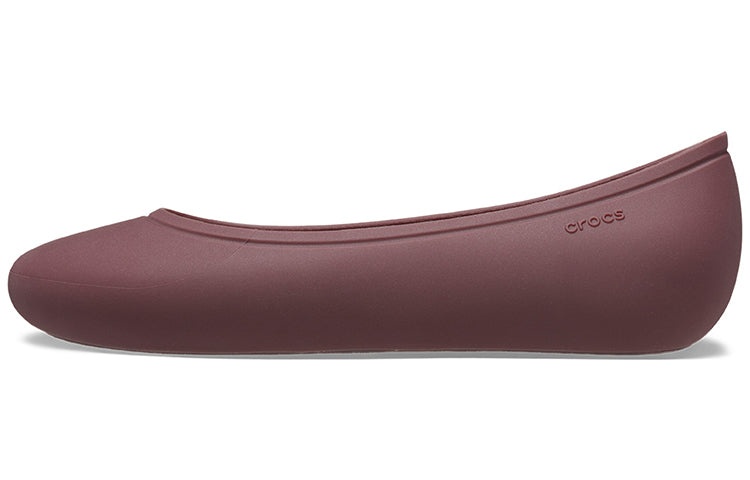 (WMNS) Crocs Brooklyn Flats 'Dark Cherry' 209384-6WD - 2