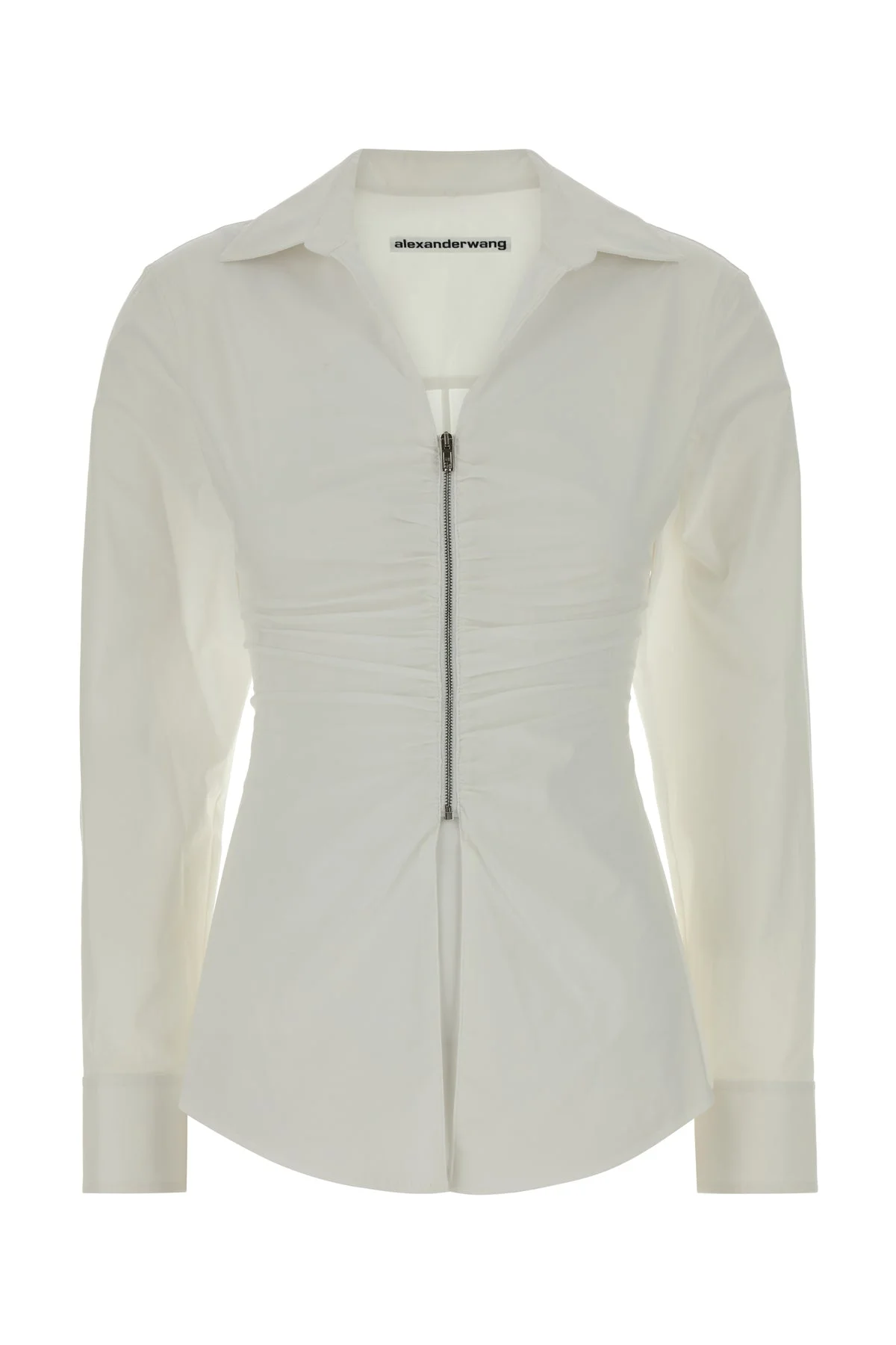 White stretch poplin shirt - 1