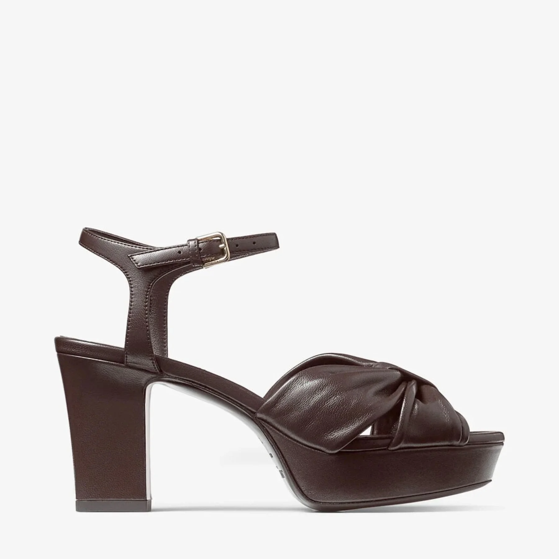 Heloise 80
Coffee Nappa Leather Platform Sandals - 1