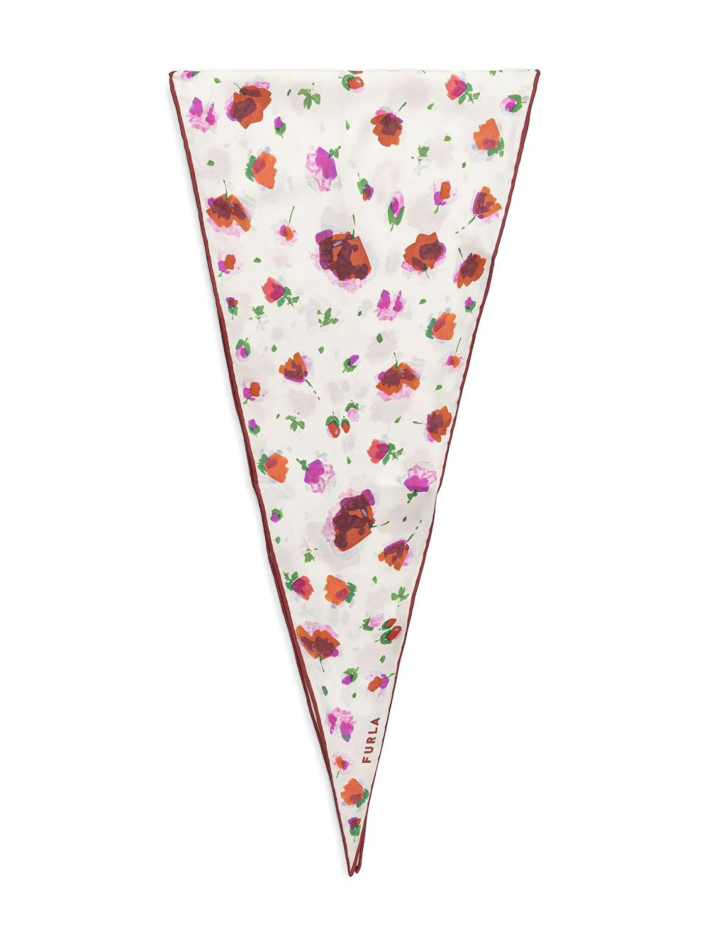floral-print silk scarf - 1