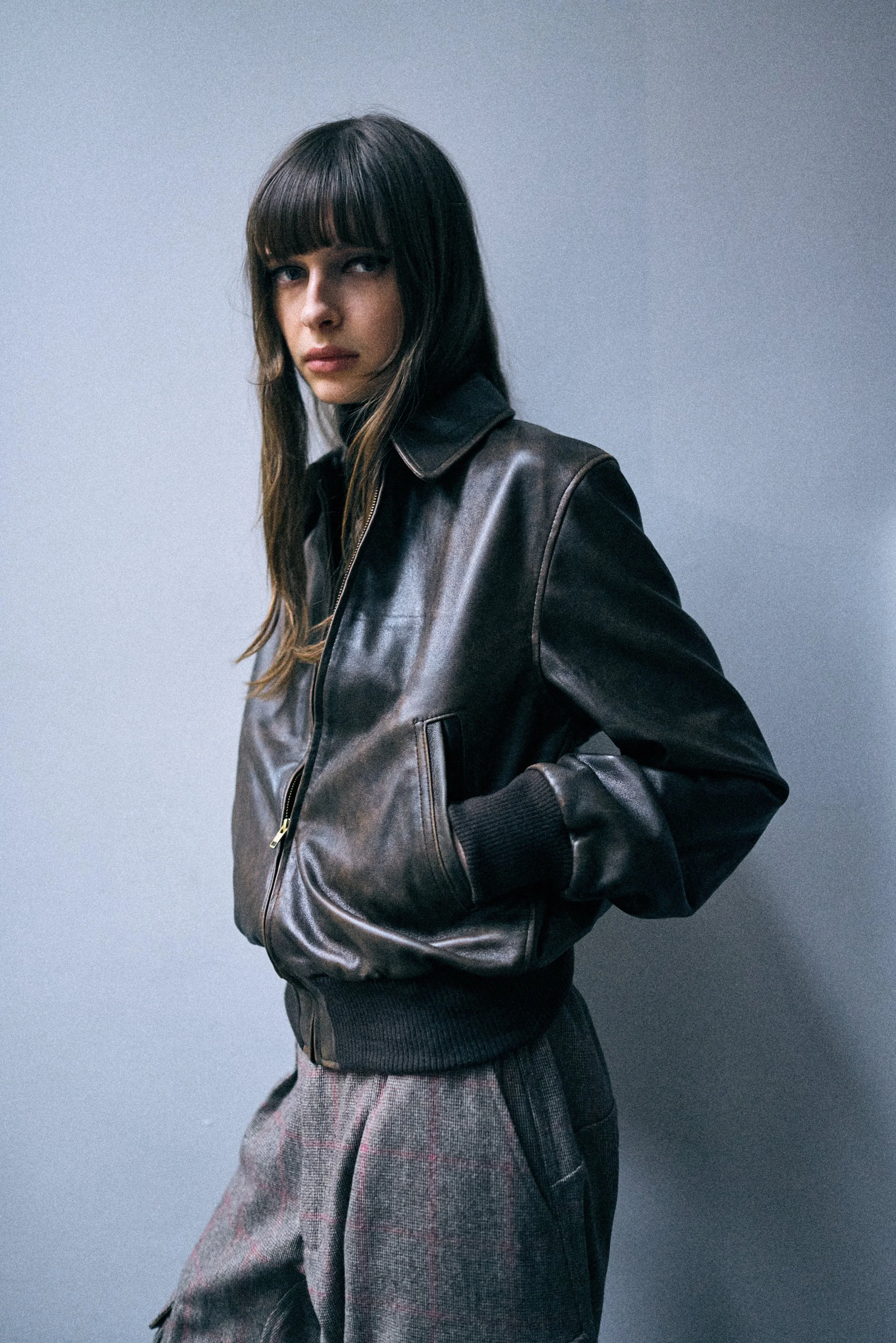 Boyfriend Leather Bomber - 1