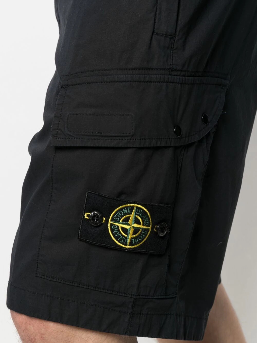 knee-length logo-patch shorts - 5