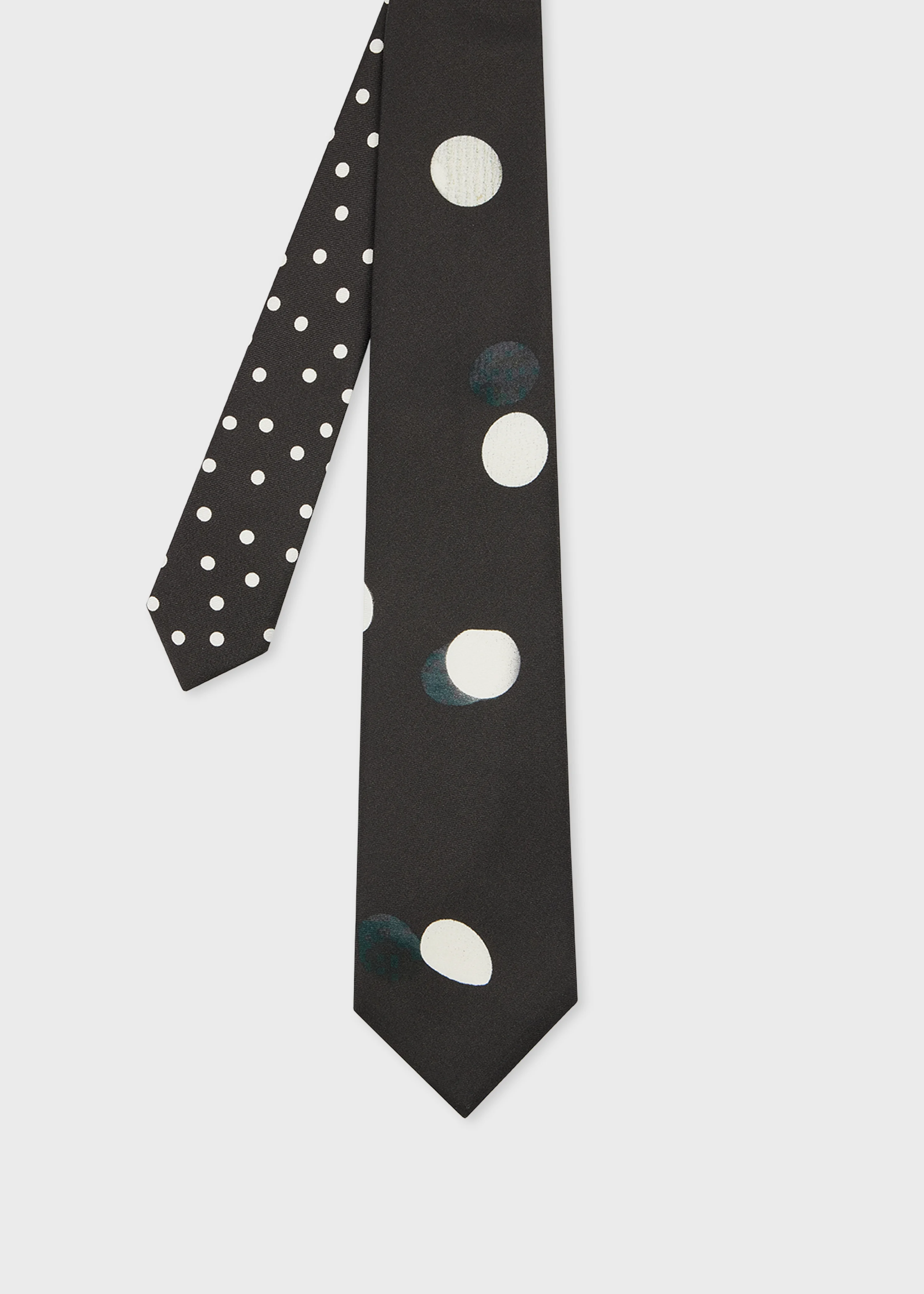 Black 'Shadow' Polka Dot Tie - 1