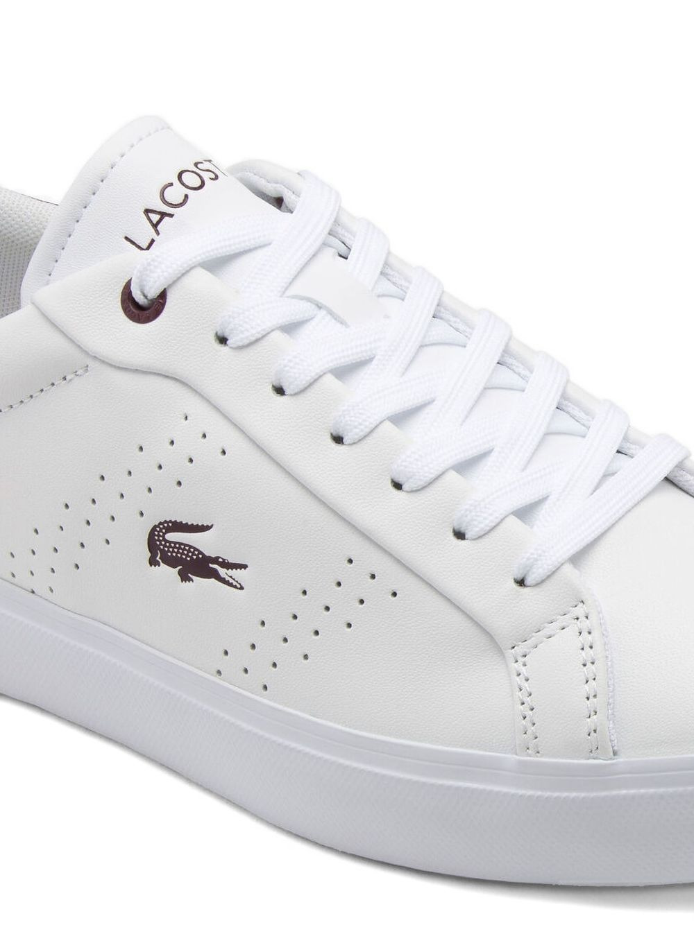 perforated leather sneakers - 5