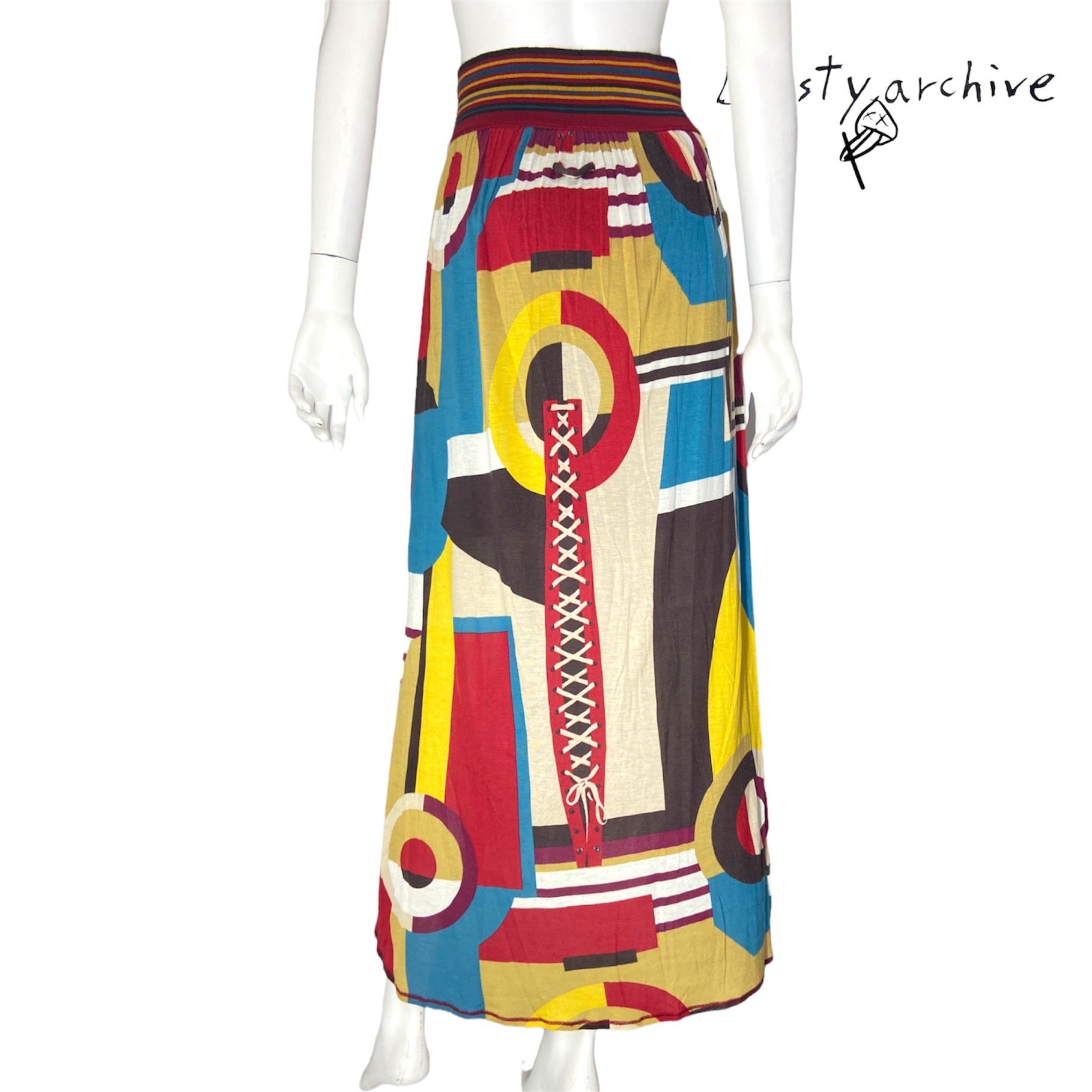 Jean paul gaultier Richard Lindner trompe l’oeil layering mesh dress M - 5