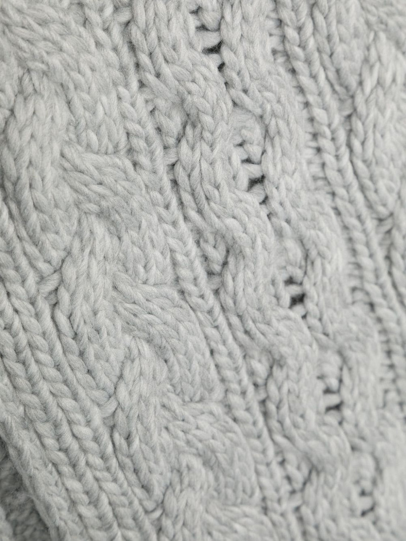 Barbour pompom-detail cable-knit scarf set outlook