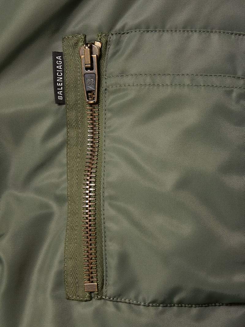 Hooded nylon bomber jacket - 3