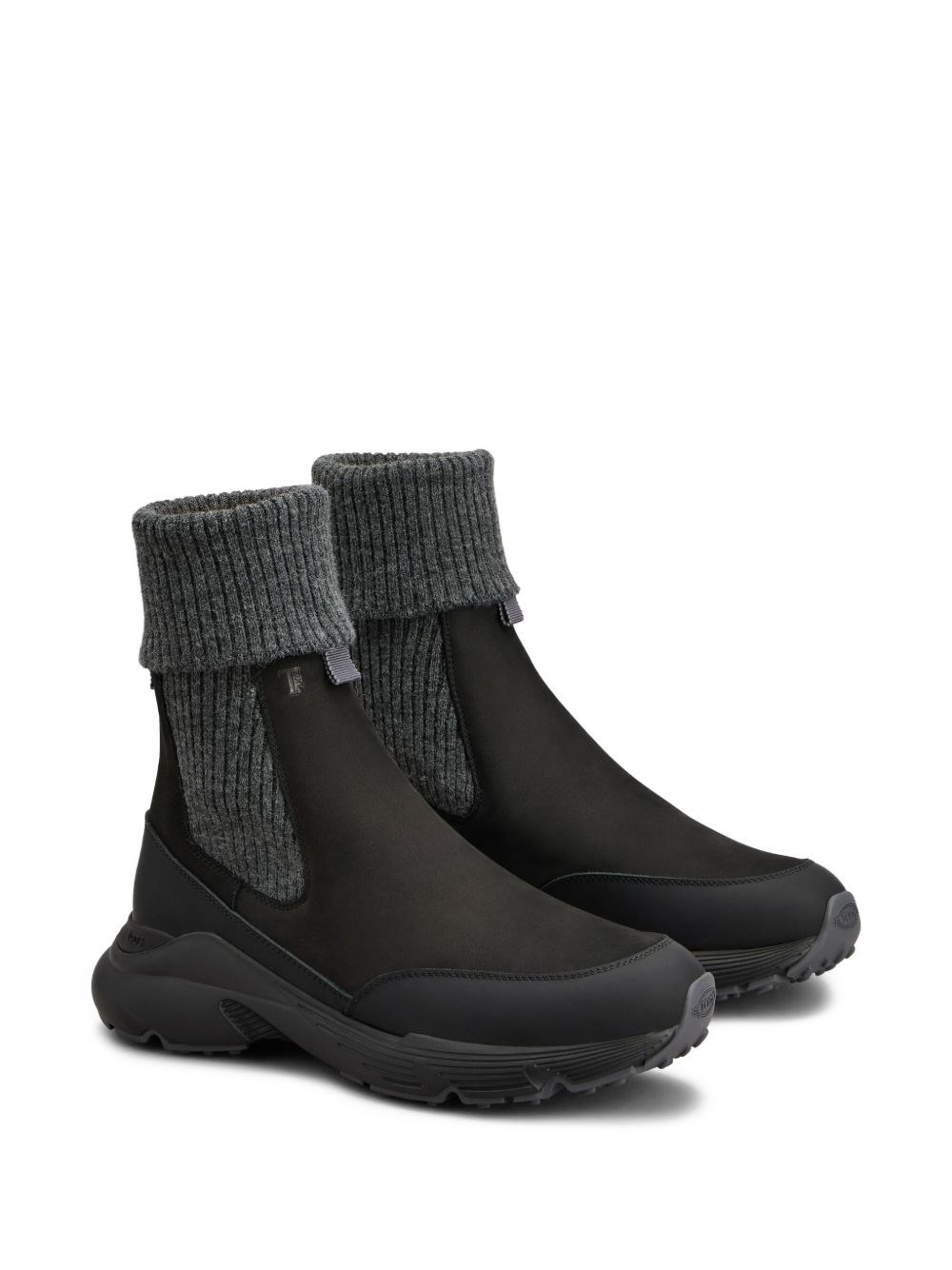Leather knitted boots - 3