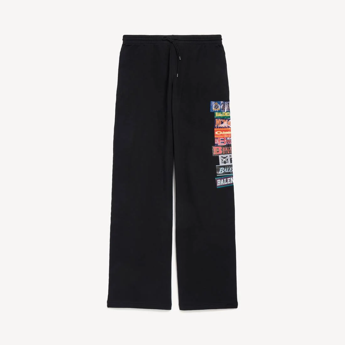 Men's Bumper Stickers Baggy Sweatpants in Black - 1