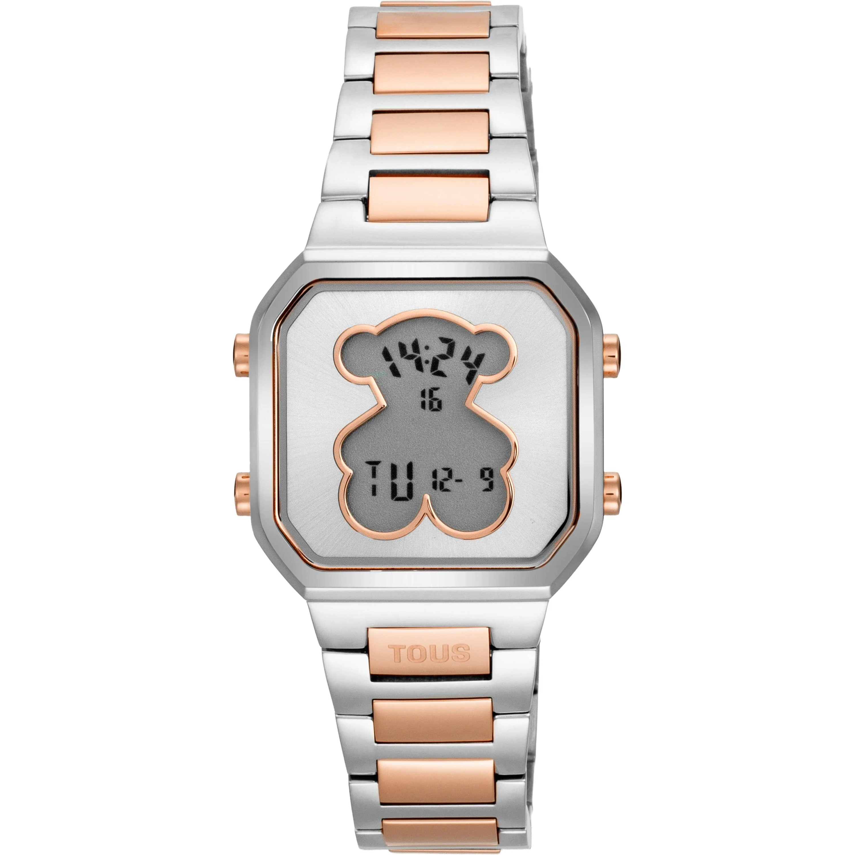 Digital watch with two-tone steel bracelet TOUS D-BEAR MINI - 1
