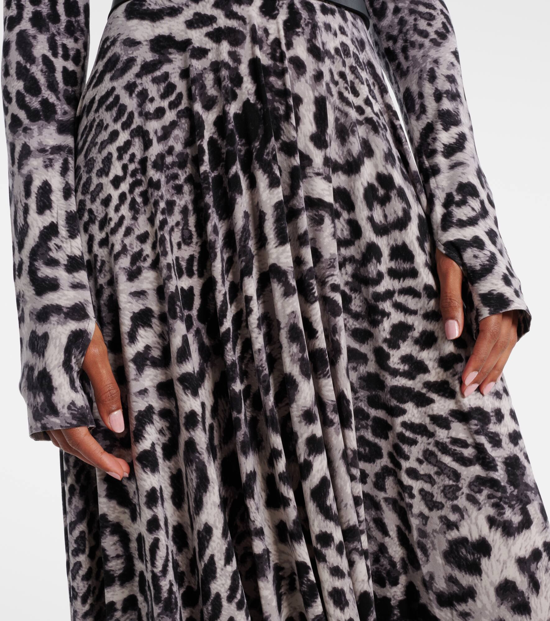 Leopard-print midi dress - 5