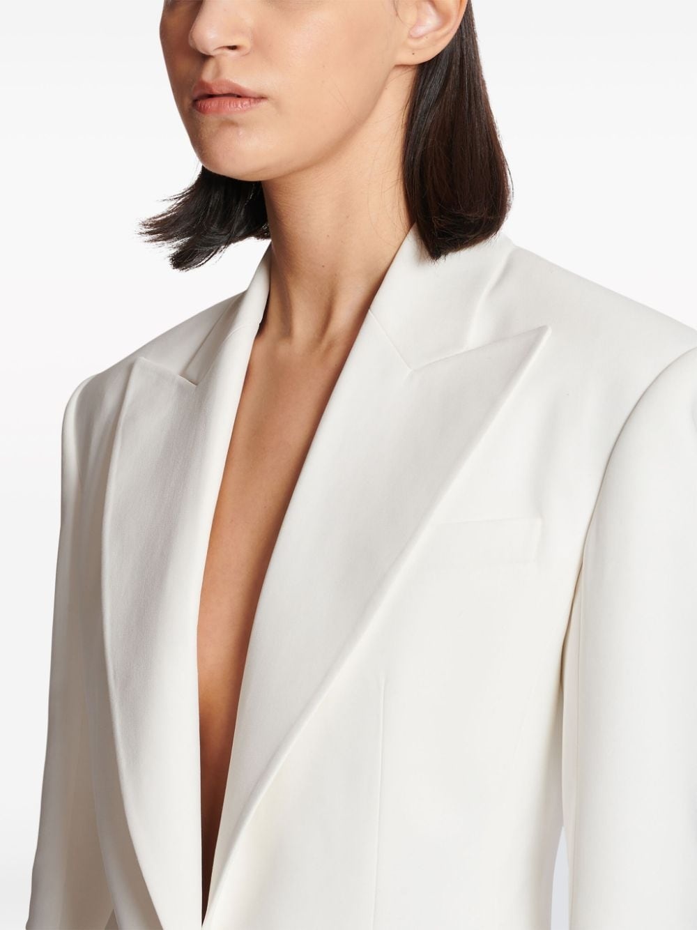 2-Button single-breasted crepe blazer - 6