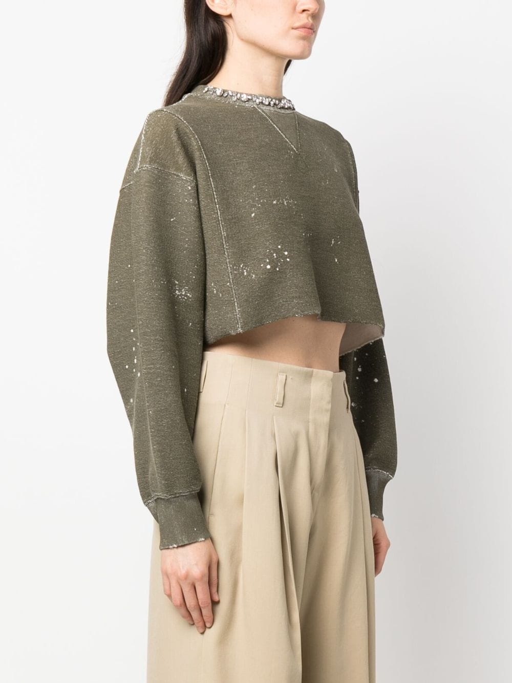high-waisted wide-leg trousers - 3
