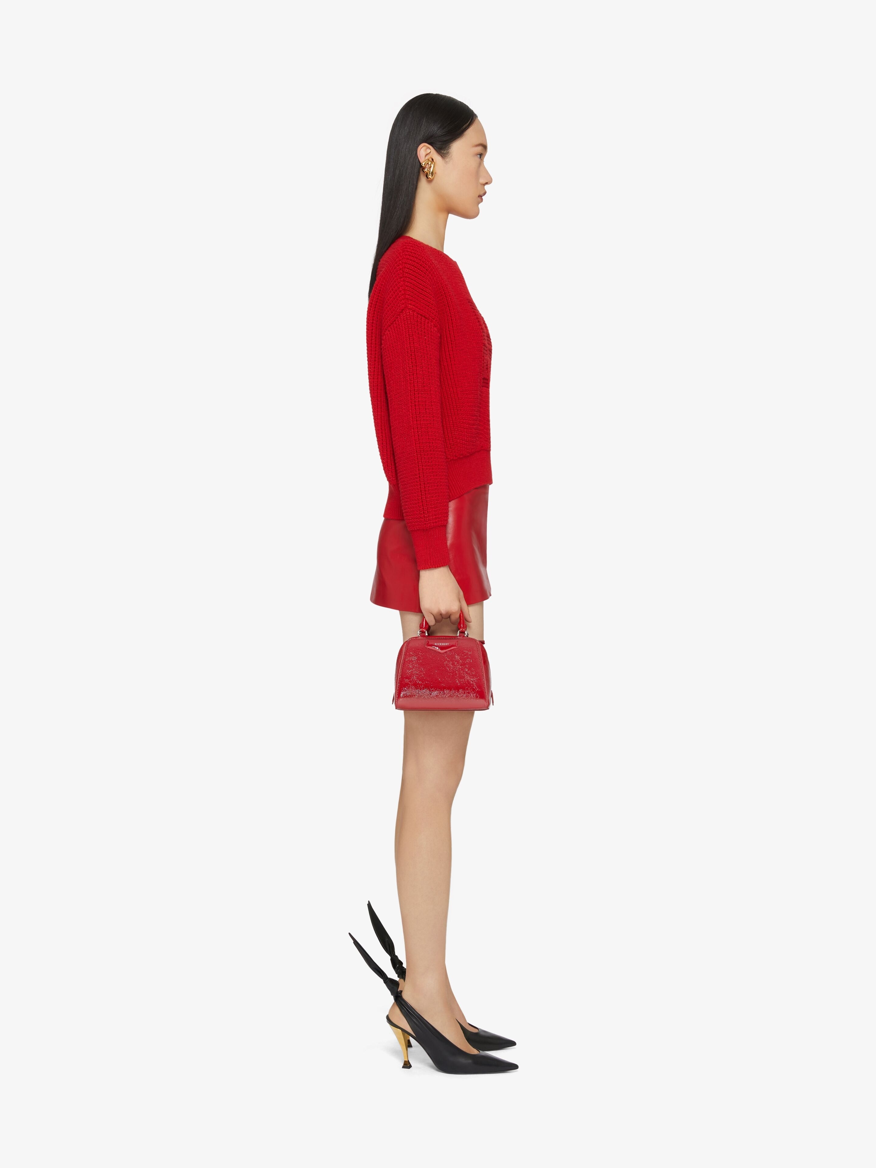 CROPPED 4G SWEATER IN WAFFLE WOOL - 3