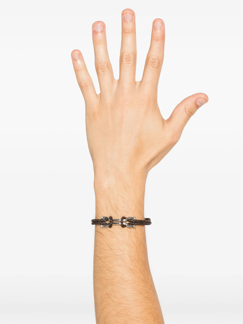 FERRAGAMO Ferragamo Gancini Braided Bracelet outlook
