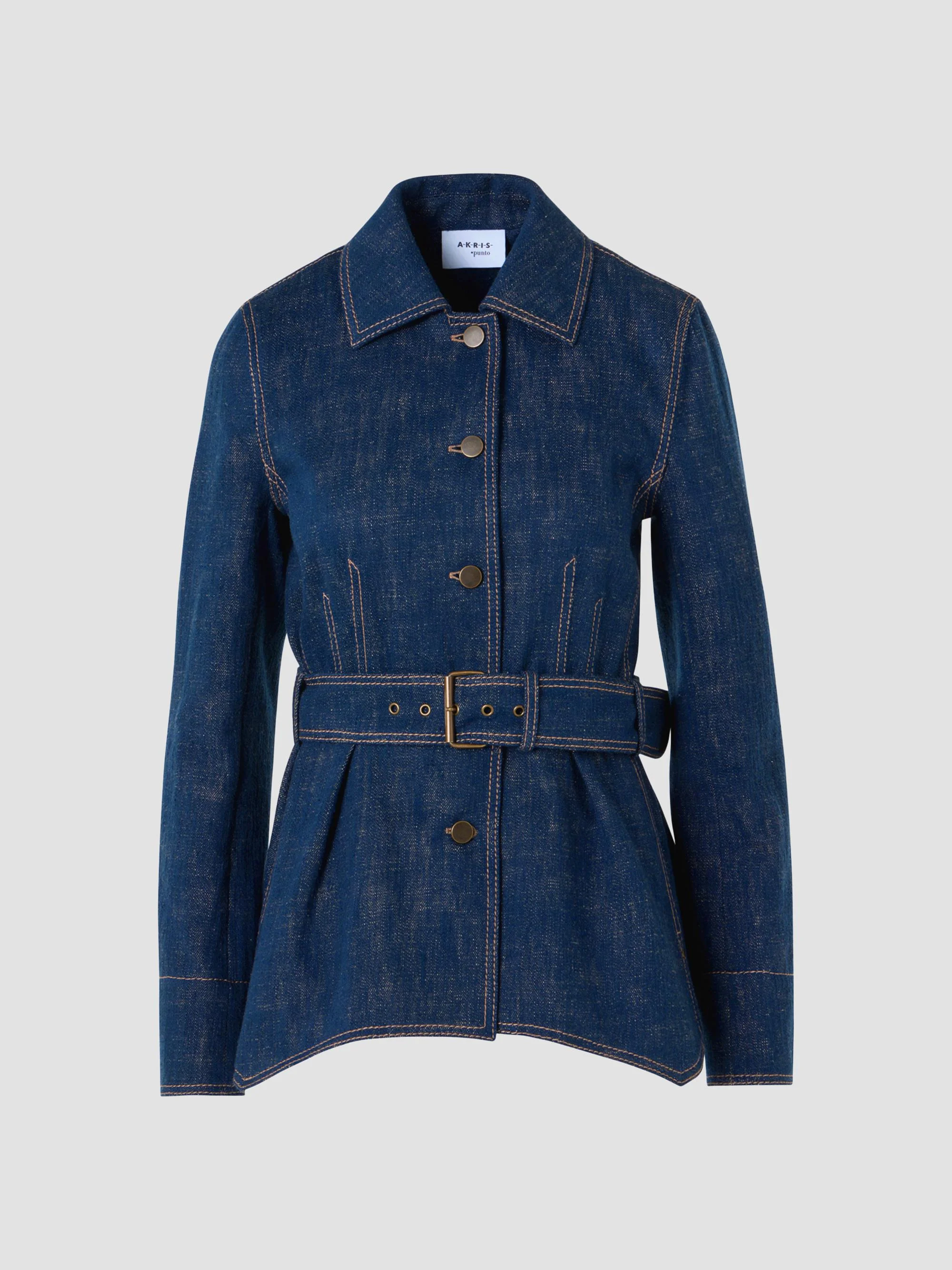 Women's Brushed Denim Jacket - Blue Denim - 1