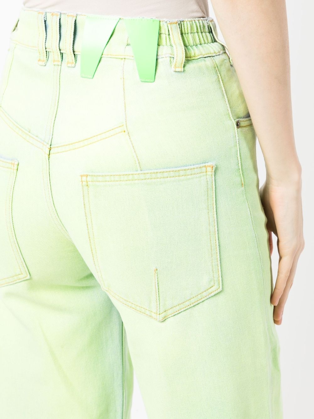 wide-leg denim jeans - 5