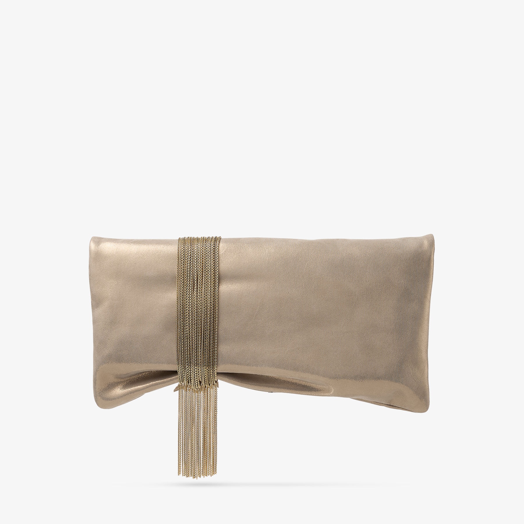 Zandra
Gold Shimmer Suede Clutch Bag - 6