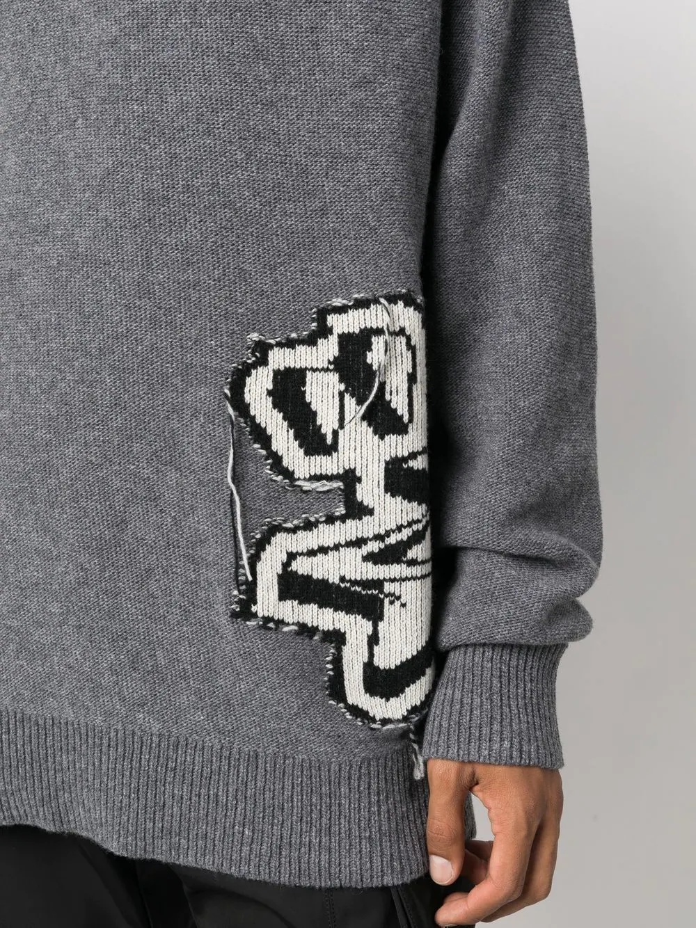 Graffiti chunky-knit jumper - 5