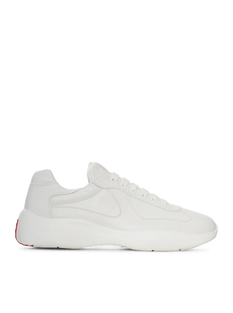 Prada Men America`S Cup Leather Sneakers - 1