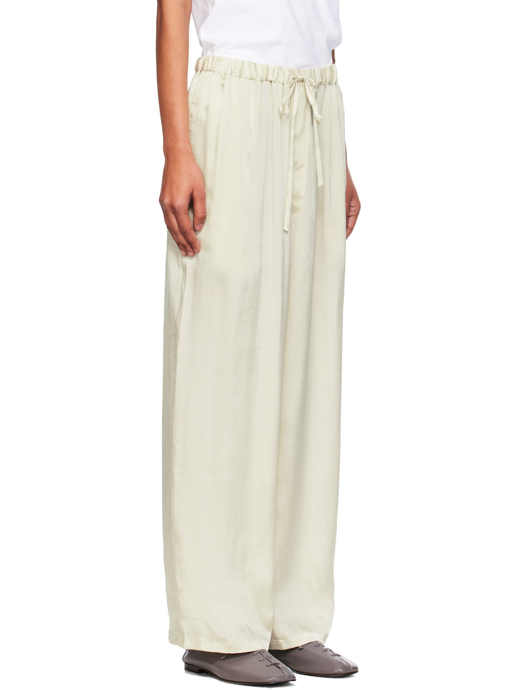 Beige Relaxed Trousers - 3