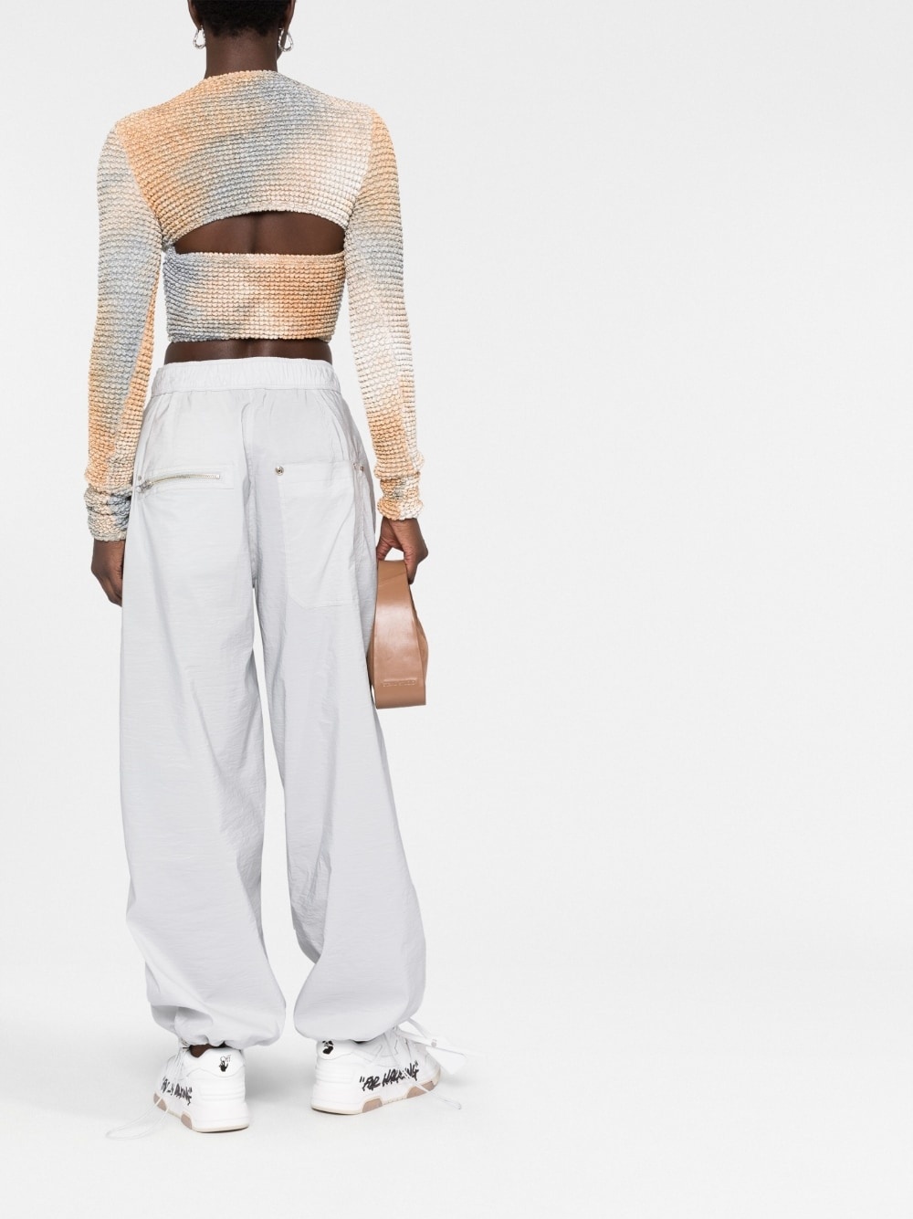 Double tie-dye cut-out top - 4