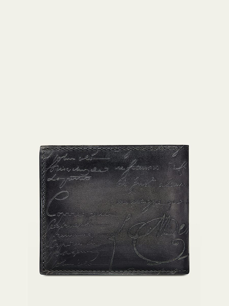 Berluti Men's Makore Scritto Leather Bifold Wallet outlook