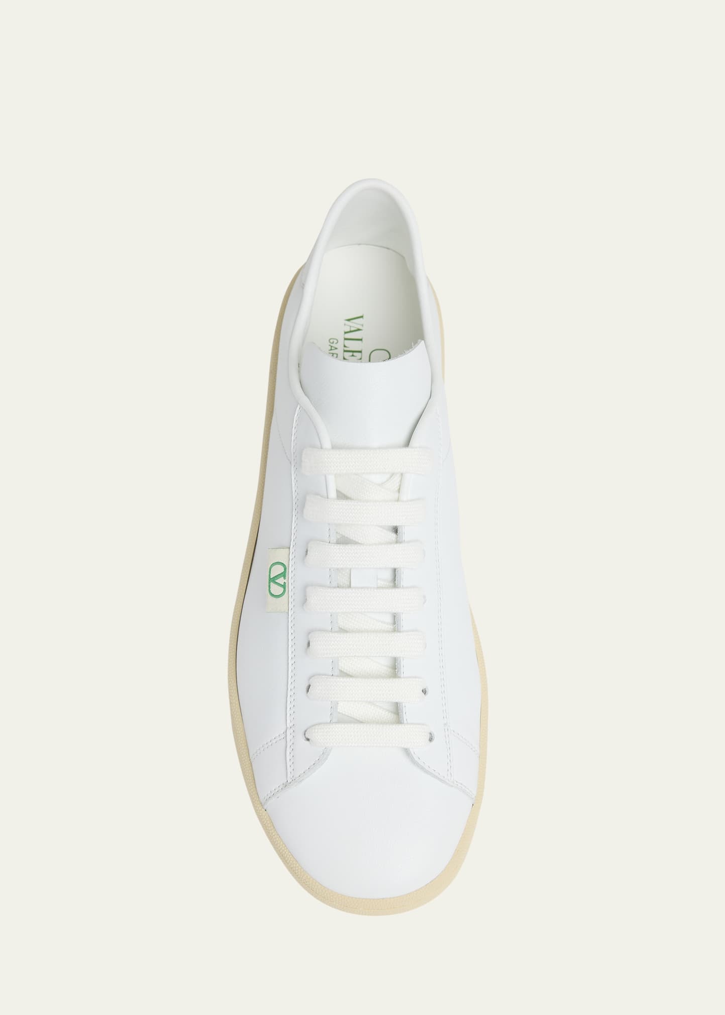 Men's Royco V Logo Calfskin Low-Top Sneakers - 5