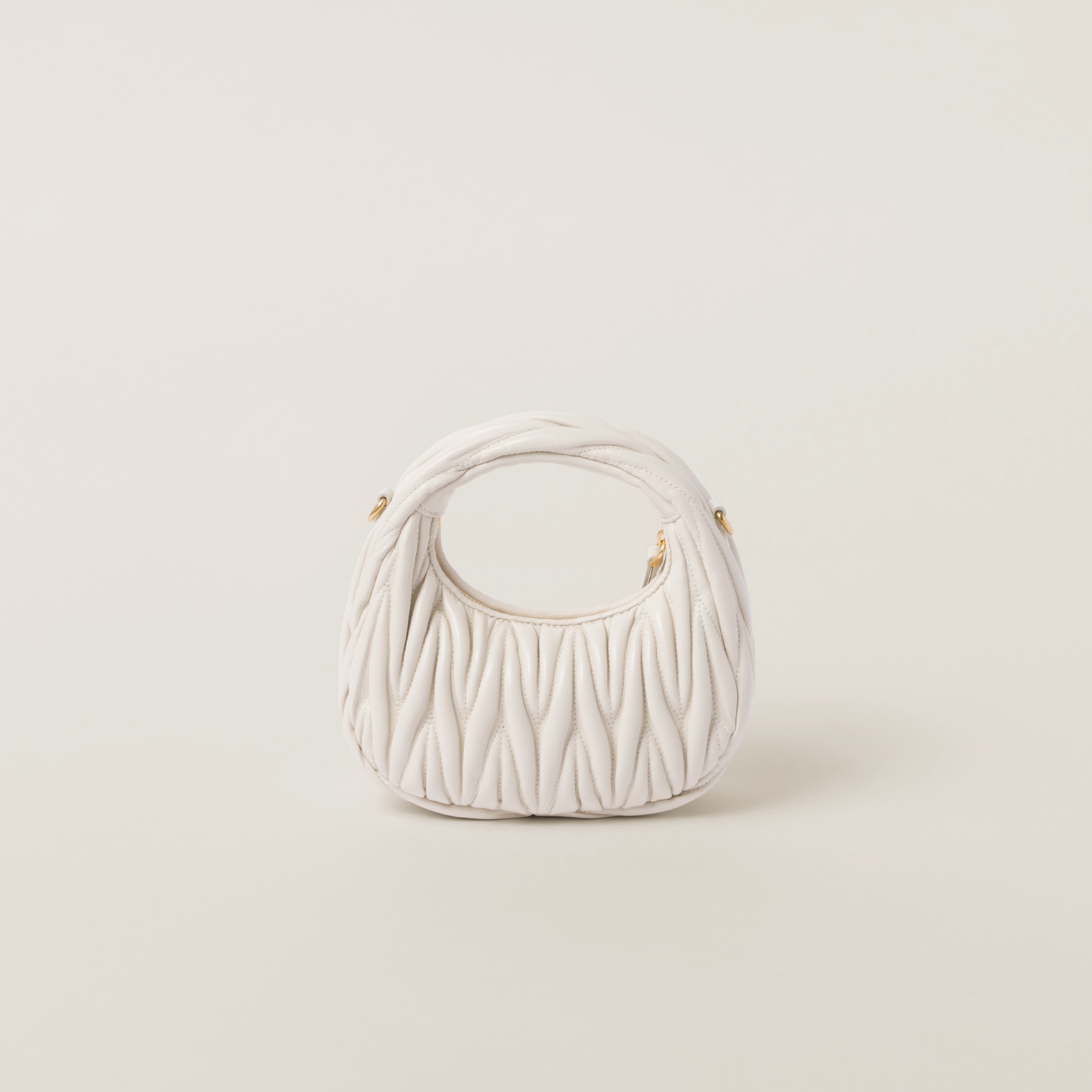 Wander matelassé nappa leather hobo mini-bag - 4