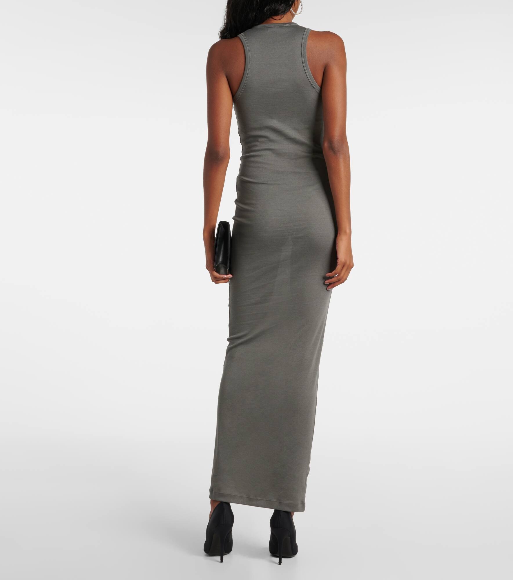Cotton jersey maxi dress - 3