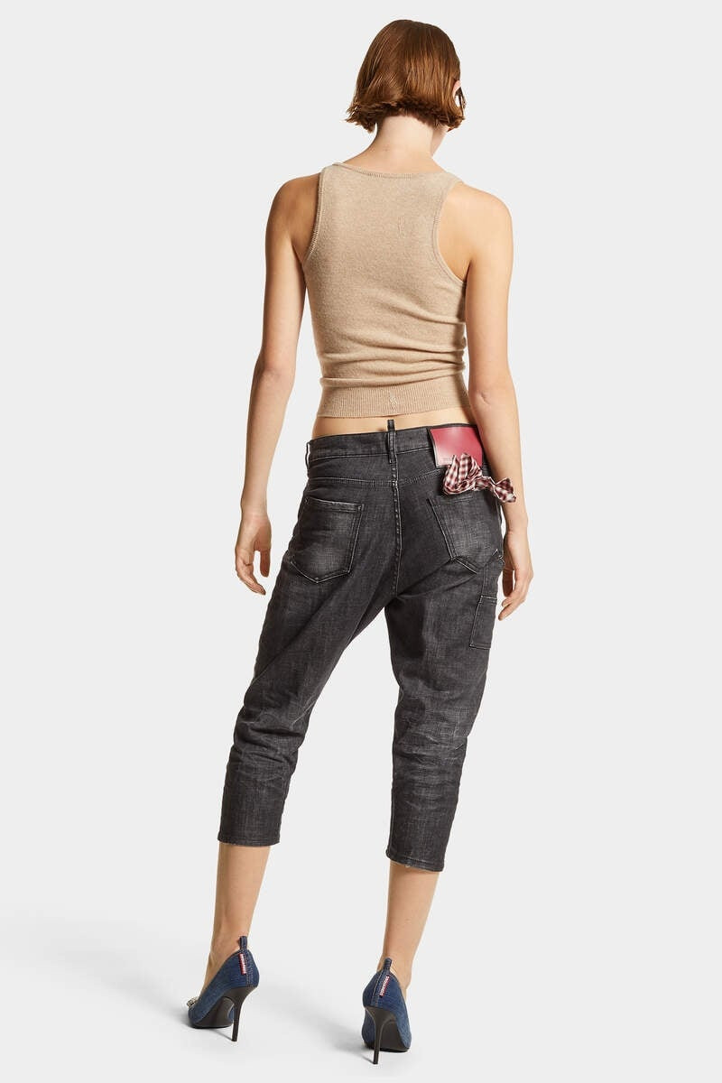 BLACK EASY WASH BABY CARPENTER JEANS 4