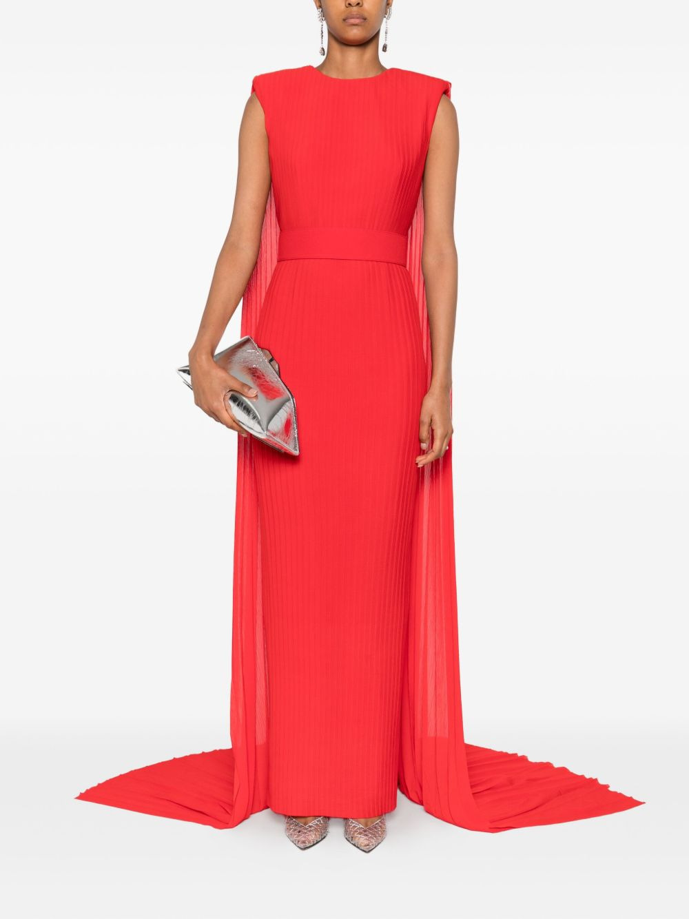 Tavia pleated belted maxi dress - 2