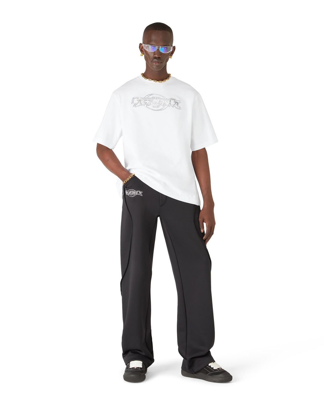 Casablanca Chrome Oversized Short Sleeve T-Shirt | Casablanca Paris - 4
