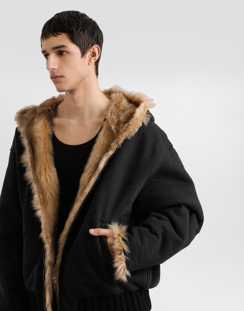 Reversible hooded sweatshirt 4