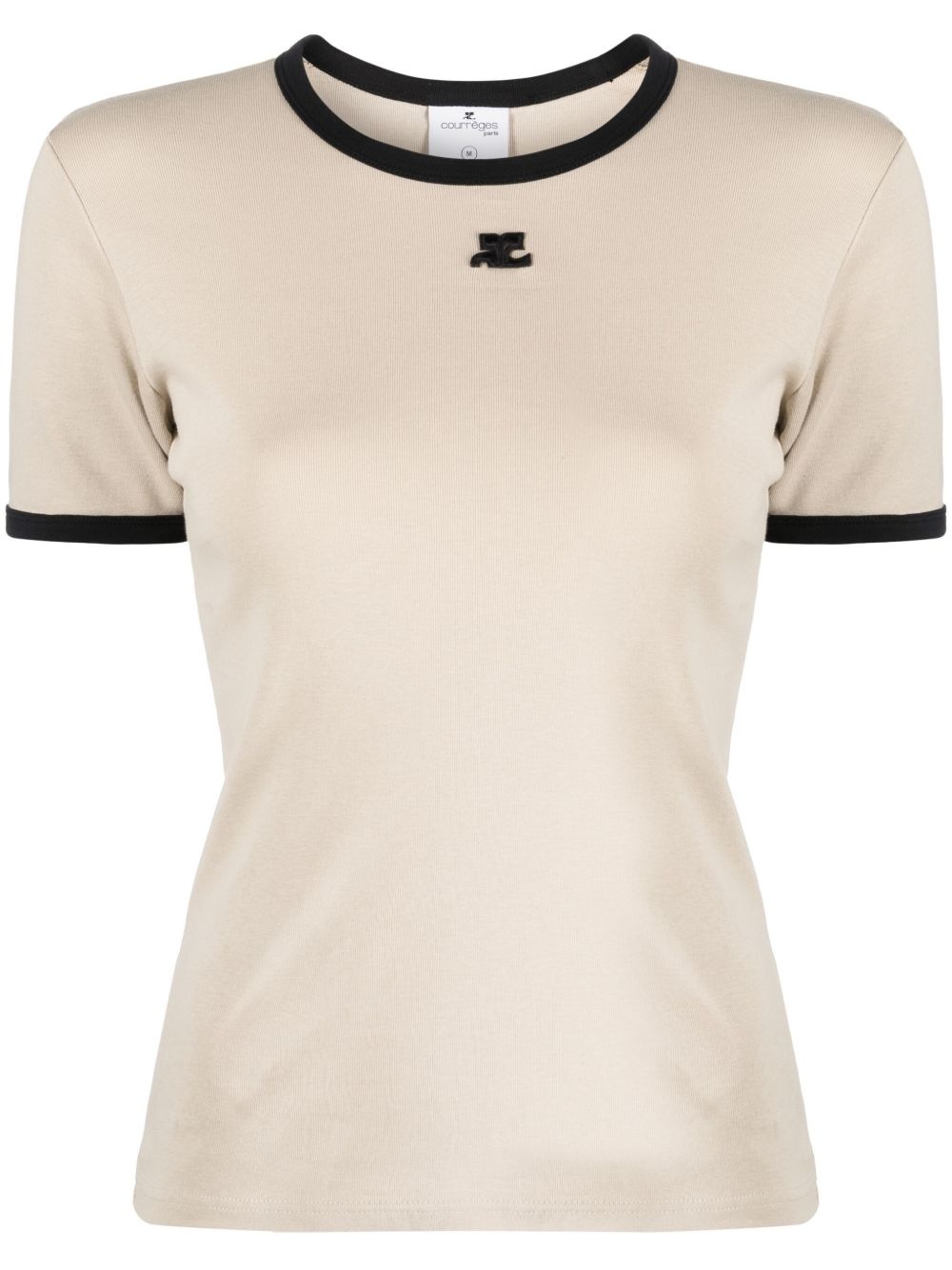 logo-appliqué cotton T-shirt - 1