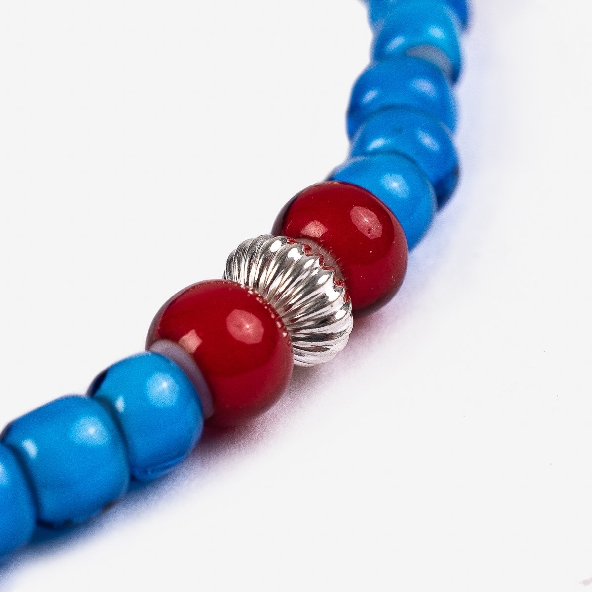 Beads Bracelet - Blue/Silver - 4